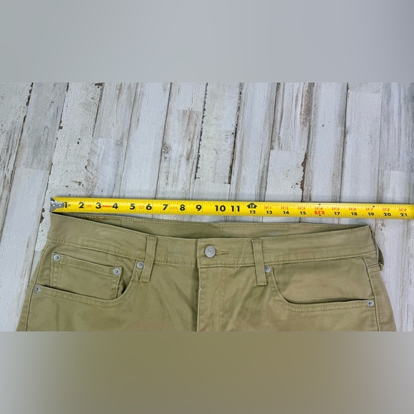 Levis 502 Pants Jeans Men 38x31 Denim Stretch Tan Straight - Picture 6 of 10